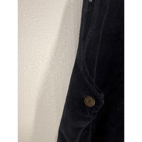 Vtg Y2k Cherry Stix Corduroy Black Overall Dress Womens Sz S Cottagecore Boho - Picture 3 of 7